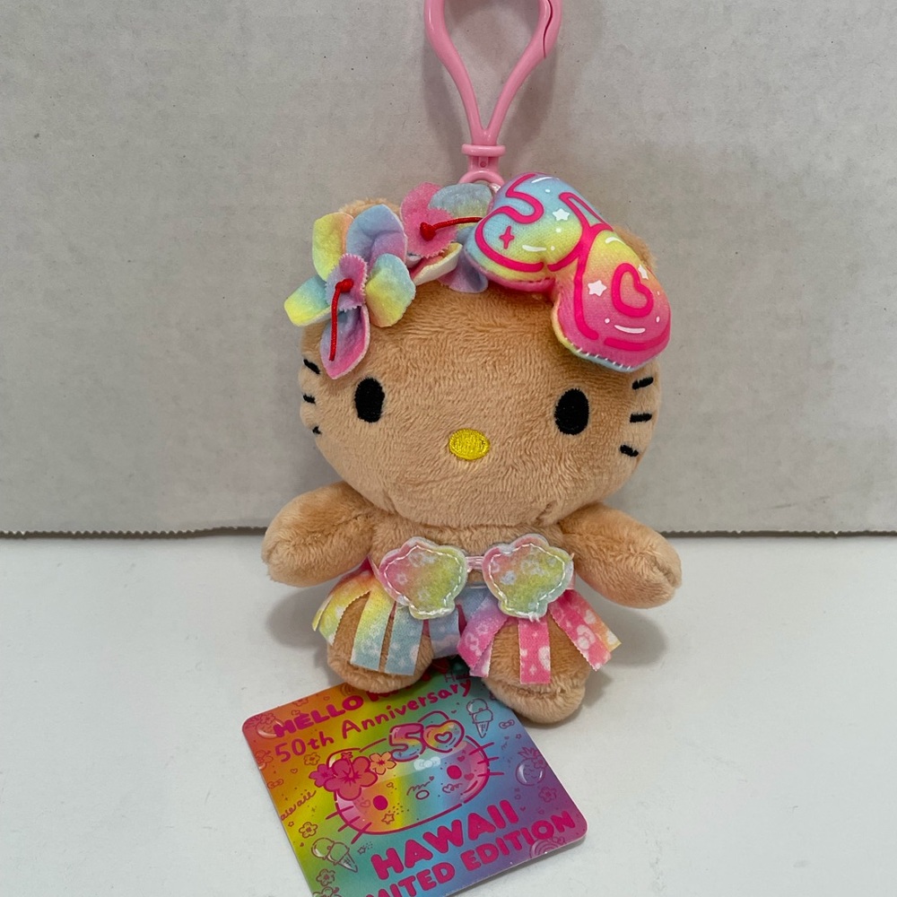 Hello Kitty 50th Anniversary 4”Keychain, Plush, Hawaii Limited Edition